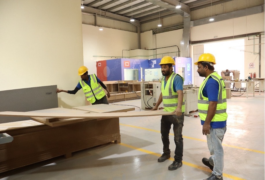 FOCAL Craft Works dispatch floor with completed joinery components